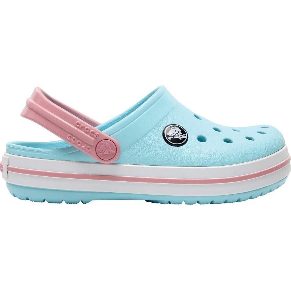 image:imageCrocs Kids Crocband Lightweight SlipOn ClogsIce BlueWhite