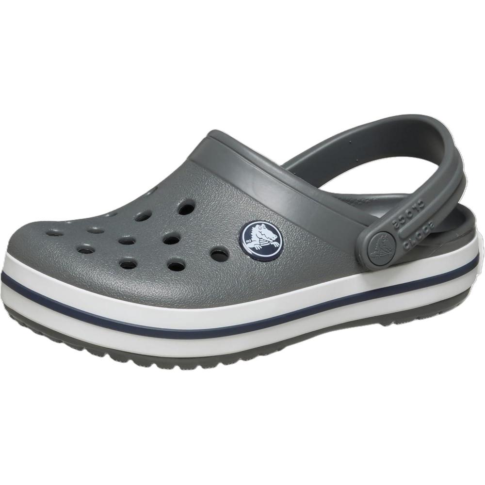 image:imageCrocs Kids Crocband Lightweight SlipOn ClogsSlate GreyNavy