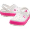 Crocs Kids’ Crocband Chevron Clog(White/Pink Crush)