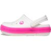 Crocs Kids’ Crocband Chevron Clog(White/Pink Crush)