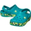 Crocs Kids Crocband Lightweight Slip-On Clogs(Glow Confetti/Turbo Teal)