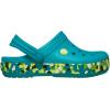 Crocs Kids Crocband Lightweight Slip-On Clogs(Glow Confetti/Turbo Teal)