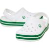 Crocs Kids Crocband Lightweight Slip-On Clogs(White/Green Ivy)