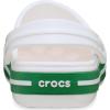 Crocs Kids Crocband Lightweight Slip-On Clogs(White/Green Ivy)