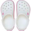 Crocs Kids Crocband Lightweight Slip-On Clogs(White/Pink Crush)