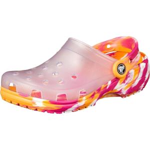 Crocs Kids’ Classic Clogs(White/Multi Marbled)
