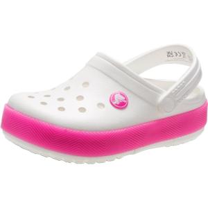 Crocs Kids’ Crocband Chevron Clog(White/Pink Crush)
