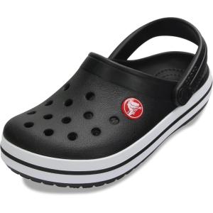 Crocs Kids Crocband Lightweight Slip-On Clogs(Black/White)