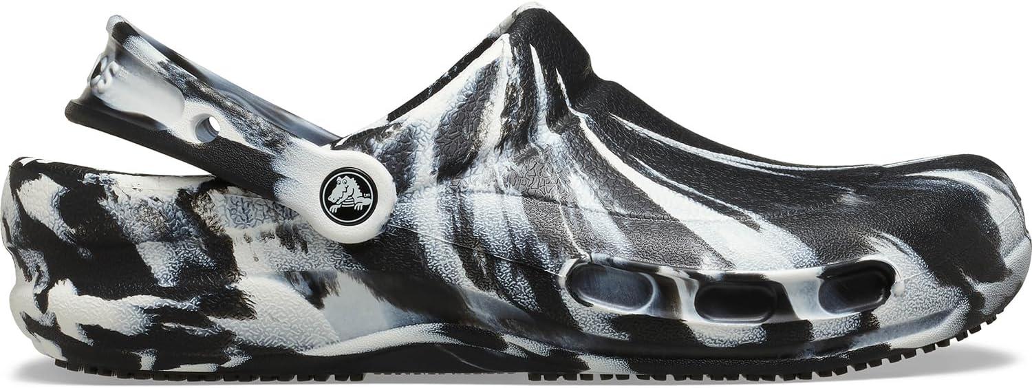 image:imageCrocs UnisexAdult Bistro Work Clogs Enclosed Toe Slip Resistant All Day ComfortBlackWhite