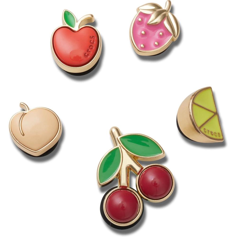 image:imageCrocs Jibbitz Bling amp Jewelry Shoe Charm PacksGold Cherry and Fruit