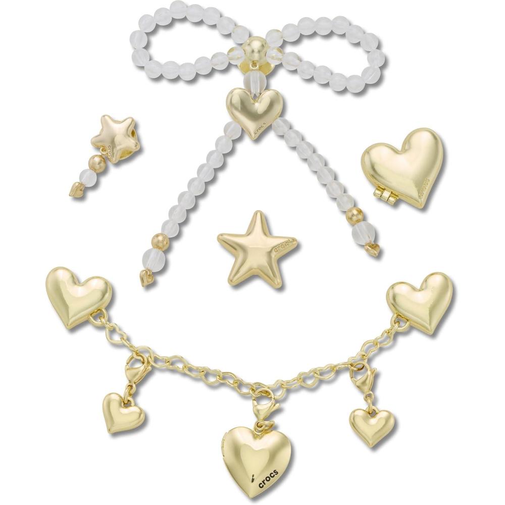image:imageCrocs Jibbitz Bling amp Jewelry Shoe Charm PacksGold Heart Stars
