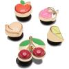 Crocs Jibbitz Bling & Jewelry Shoe Charm Packs(Gold Cherry and Fruit)