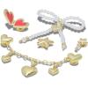 Crocs Jibbitz Bling & Jewelry Shoe Charm Packs(Gold Heart & Stars)