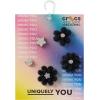 Crocs Jibbitz Flowers Shoe Charm Packs(Black Velvet Flower)