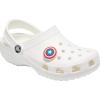 Crocs Jibbitz Packs for Shoes, and Sandals – Beautiful Accessory, Colorful Charms, and Constructed with Synthetic Material(Captain America Shield)