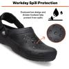 Crocs Unisex-Adult Classic Work Clogs, Slip Resistant Shoes(Dark Cocoa)