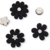 Crocs Jibbitz Flowers Shoe Charm Packs(Black Velvet Flower)