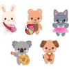Crocs Jibbitz Packs for Shoes, and Sandals – Beautiful Accessory, Colorful Charms, and Constructed with Synthetic Material(Cutie Animal Friends)