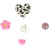 Crocs Jibbitz Packs for Shoes, and Sandals – Beautiful Accessory, Colorful Charms, and Constructed with Synthetic Material(Girly Icon)