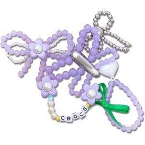 Crocs Jibbitz Bling & Jewelry Shoe Charm Packs(Purple Meta 5-pack)