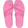 Crocs Women’s Miami Toe Loop Sandal Flat(Pink Lemonade Jelly)