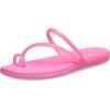 Crocs Women’s Miami Toe Loop Sandal Flat(Pink Lemonade Jelly)
