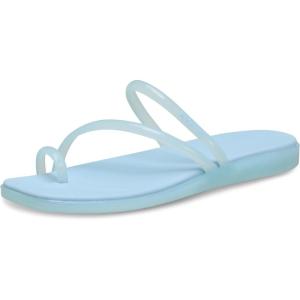 Crocs Women’s Miami Toe Loop Sandal Flat(Sky Blue Jelly)