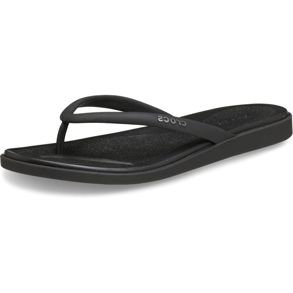 image:imageCrocs Miami Round Toe Flip Flop SandalsBlack Matte