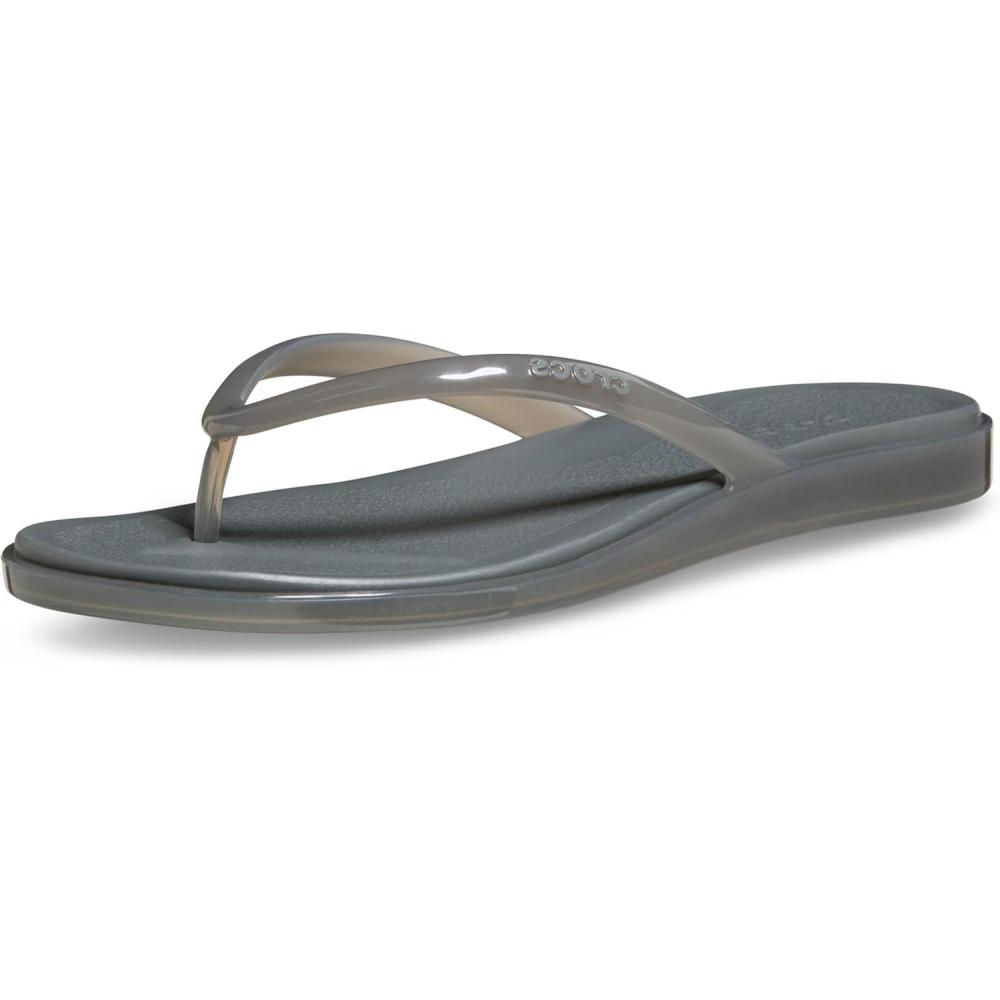 image:imageCrocs Miami Round Toe Flip Flop SandalsCarbon Jelly