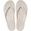 Crocs Miami Round Toe Flip Flop Sandals(Almond Tint/Leopard)