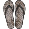 Crocs Miami Round Toe Flip Flop Sandals(Black/Sepia/Leopard)