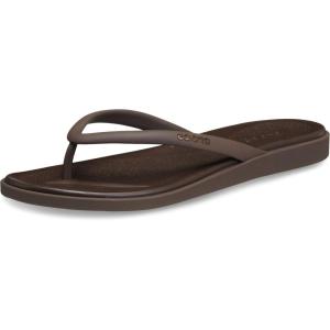 Crocs Miami Round Toe Flip Flop Sandals(Coffee Matte)