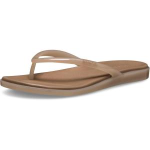 Crocs Miami Round Toe Flip Flop Sandals(Milk Chocolate Jelly)