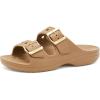 Crocs Classic Saturday Sandals(Sepia/Metallic Buckle)