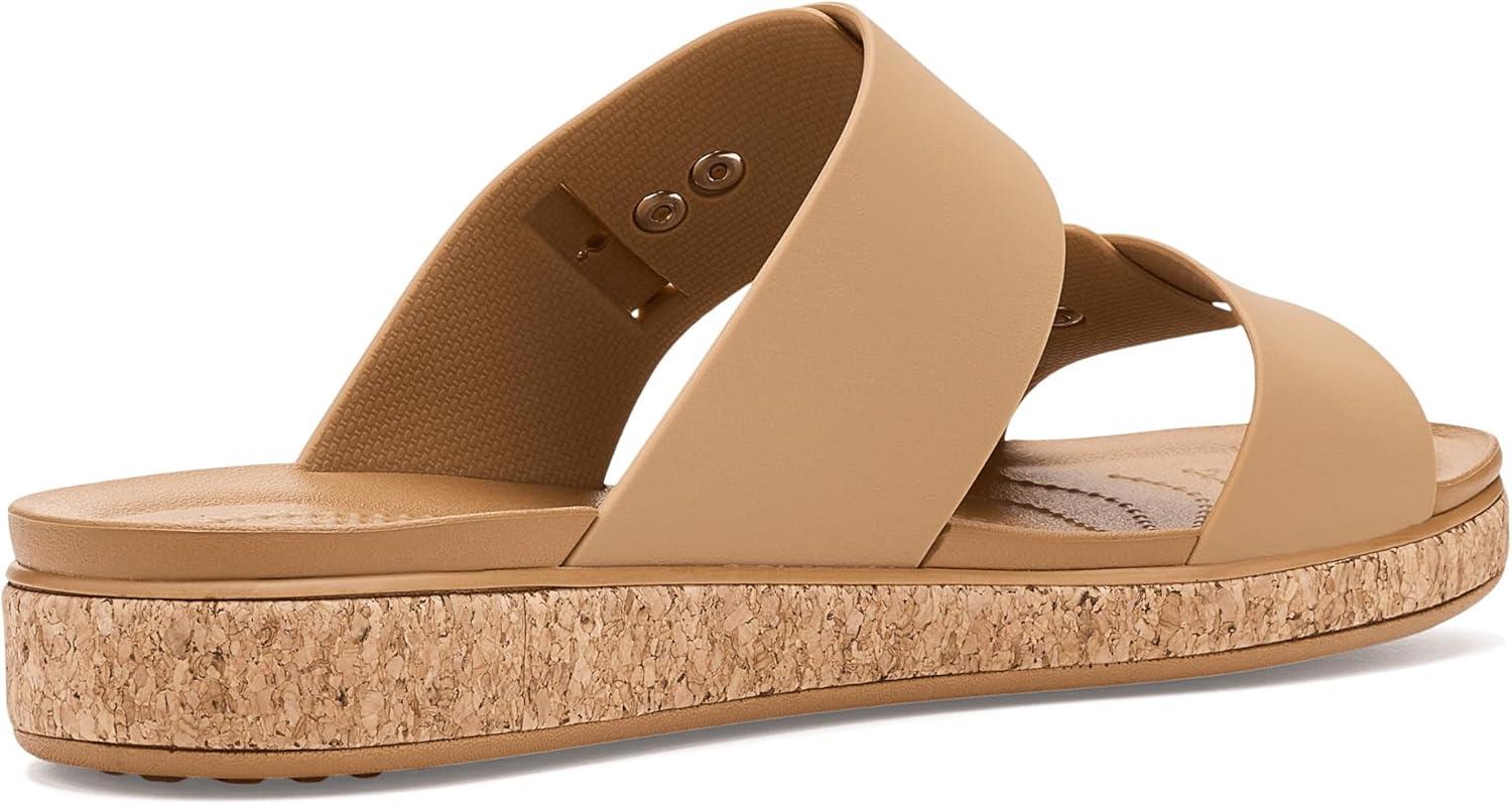 image:imageCrocs Womens Brooklyn Buckle Low SandalsUmber 1