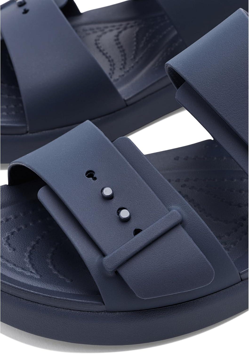 image:imageCrocs Womens Brooklyn Buckle Low WedgesNavy
