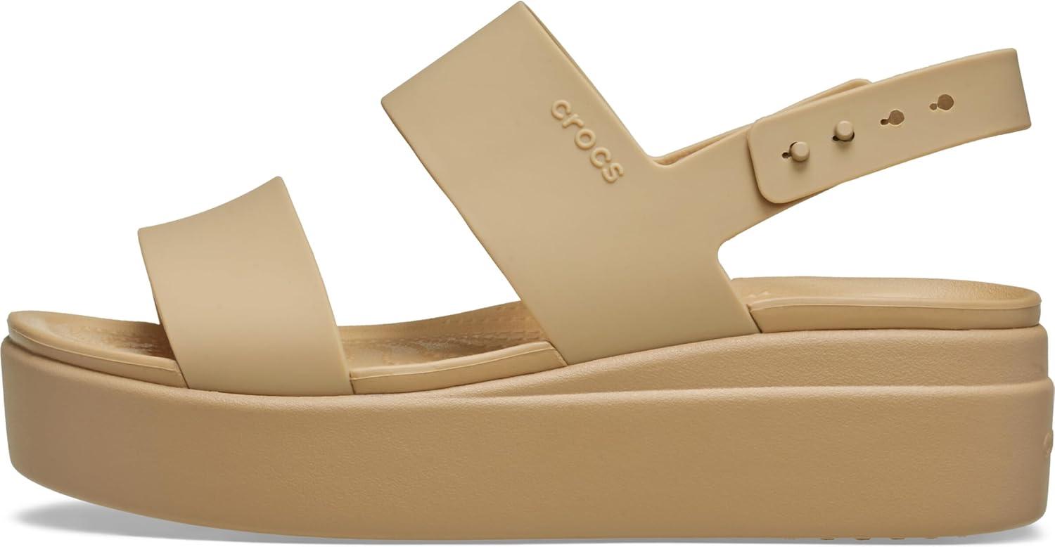 image:imageCrocs Womens Brooklyn Low Wedge SandalsCashewCashew