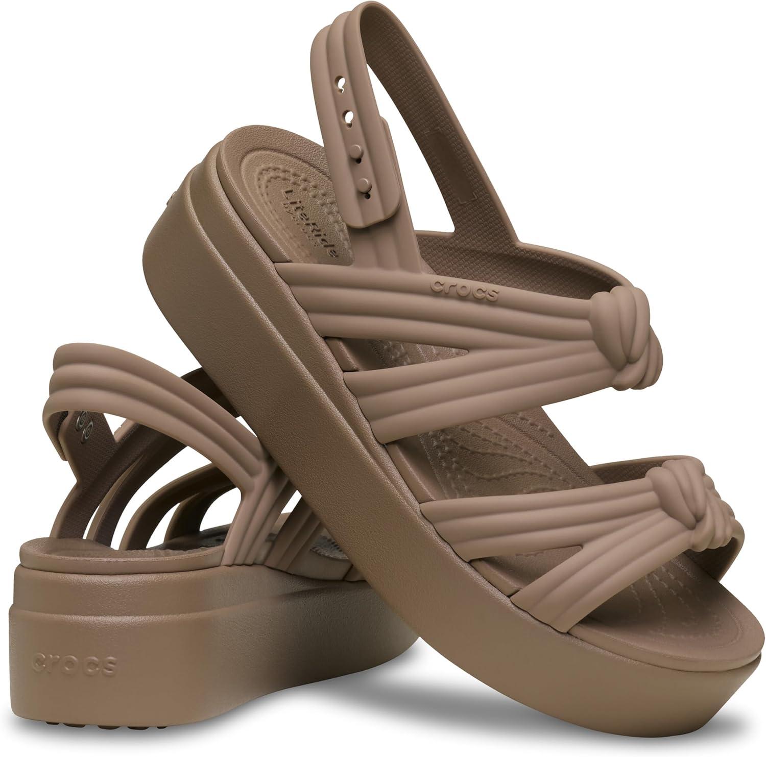 image:imageCrocs Womens Brooklyn Low Wedge SandalsLatte Knot