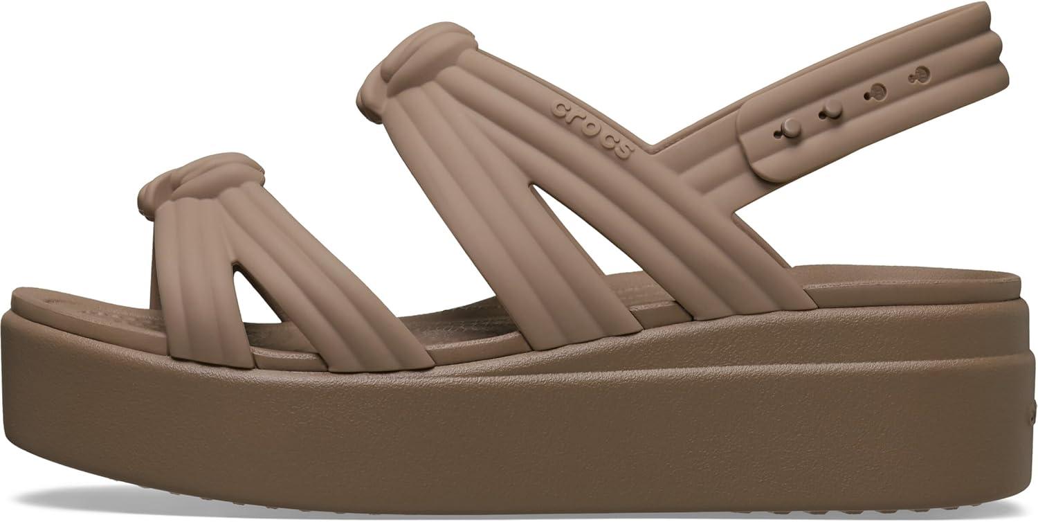 image:imageCrocs Womens Brooklyn Low Wedge SandalsLatte Knot