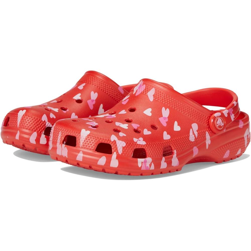 image:imageCrocs UnisexAdult Classic Clog Seasonal GraphicCherry RedHearts Butterflies