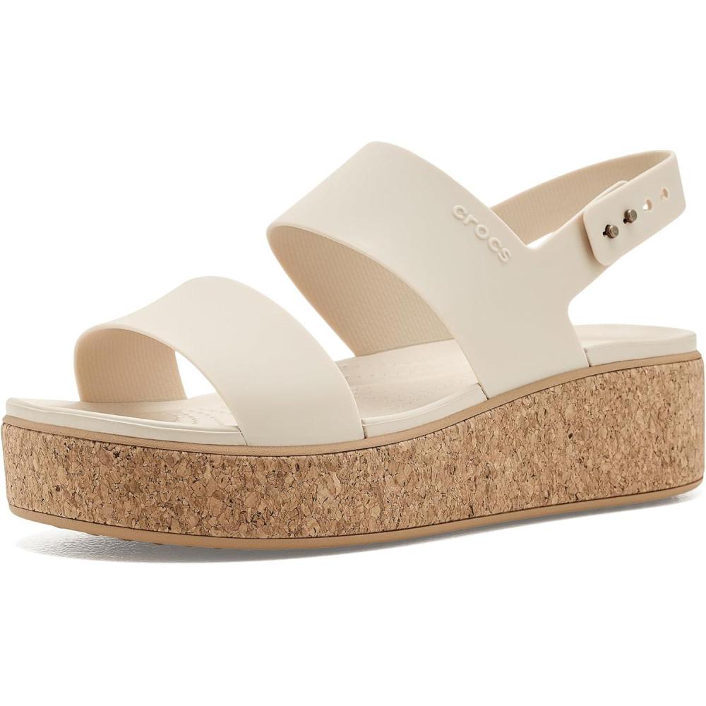 image:imageCrocs Womens Brooklyn Cork Low WedgeFrappe