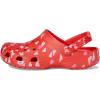 Crocs Unisex-Adult Classic Clog – Seasonal Graphic(Cherry Red/Hearts & Butterflies)
