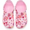 Crocs Unisex-Adult Classic Clog – Seasonal Graphic(Pink Milk/Hearts)