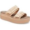 Crocs Women’s Brooklyn Buckle Low Wedges(Chai)