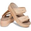 Crocs Women’s Brooklyn Buckle Low Wedges(Chai)