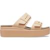 Crocs Women’s Brooklyn Buckle Low Wedges(Chai)