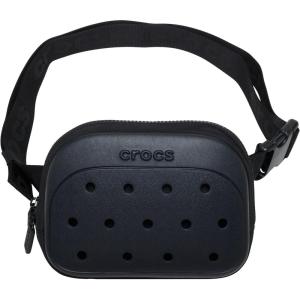 Crocs Classic Belt Waist Bag, Customizable Fanny Pack, Personalize with Jibbitz Charms, Pond, One Size(Black)