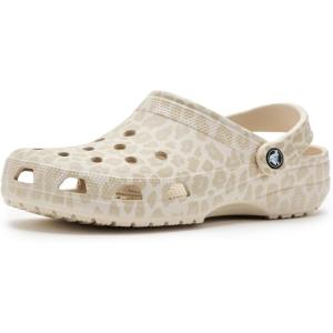 Crocs Unisex-Adult Classic Clog – Seasonal Graphic(Almond Tint/Leopard)