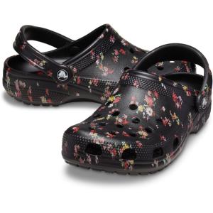 Crocs Unisex-Adult Classic Clog – Seasonal Graphic(Black Ditsy)