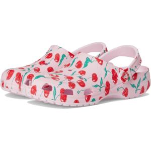 Crocs Unisex-Adult Classic Clog – Seasonal Graphic(Pink Milk/Cherries)